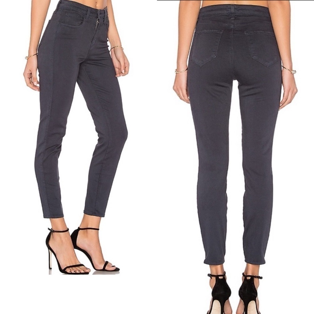 L’Agence Margot High Rise Skinny Jeans High Waist Coal Gray 25